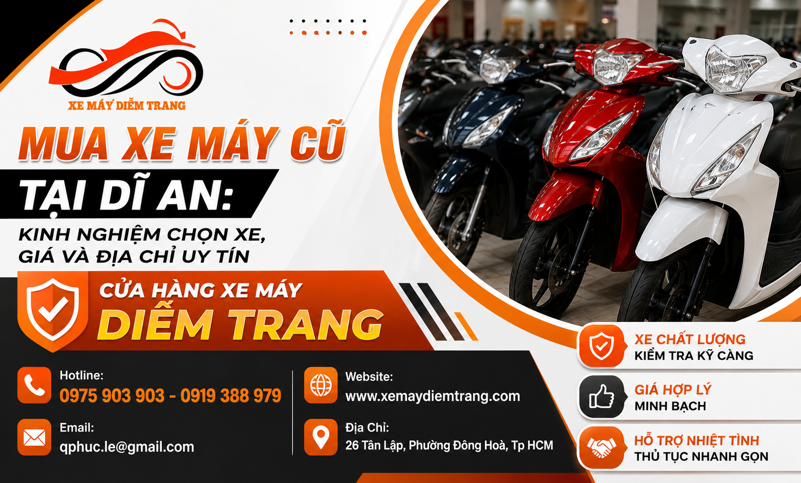 mua xe máy cũ tại Dĩ An