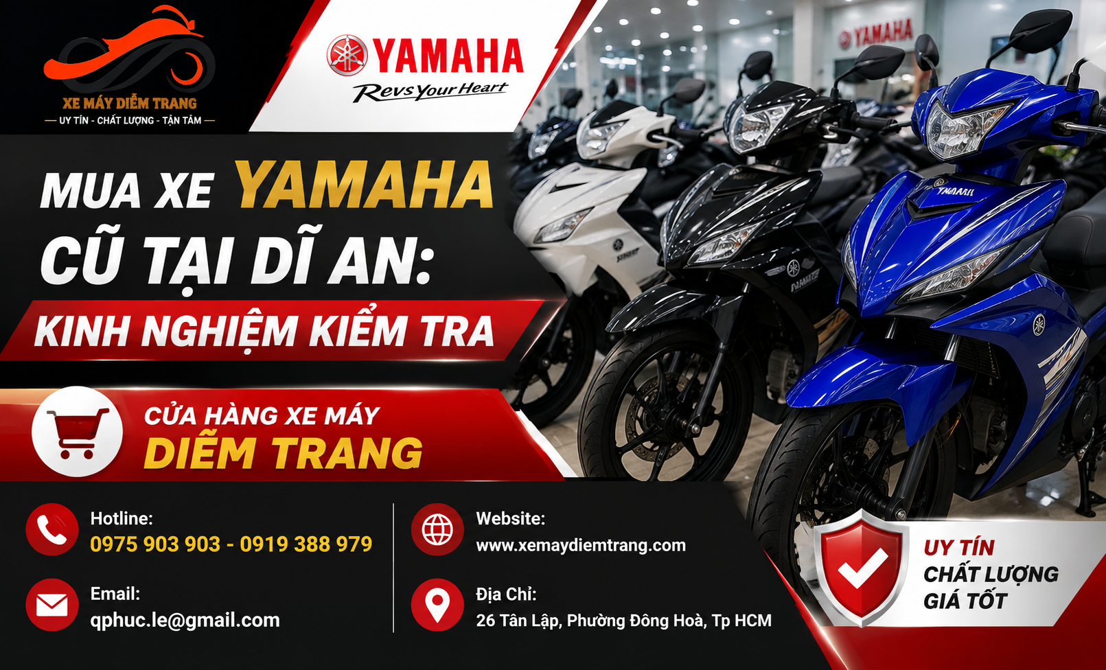 kinh nghiệm mua xe tay ga cũ tại Dĩ An