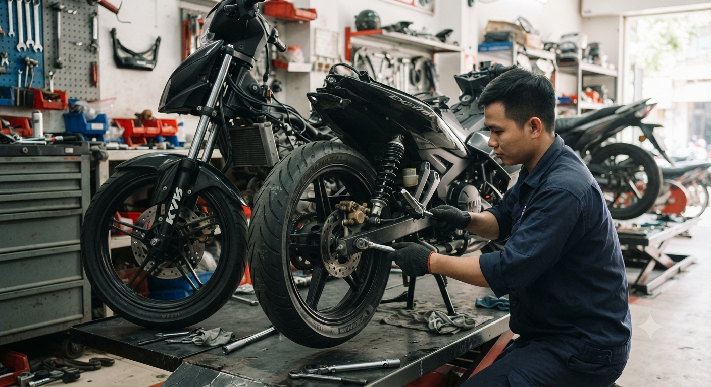 Hệ thống phanh, giảm xóc và lốp xe
