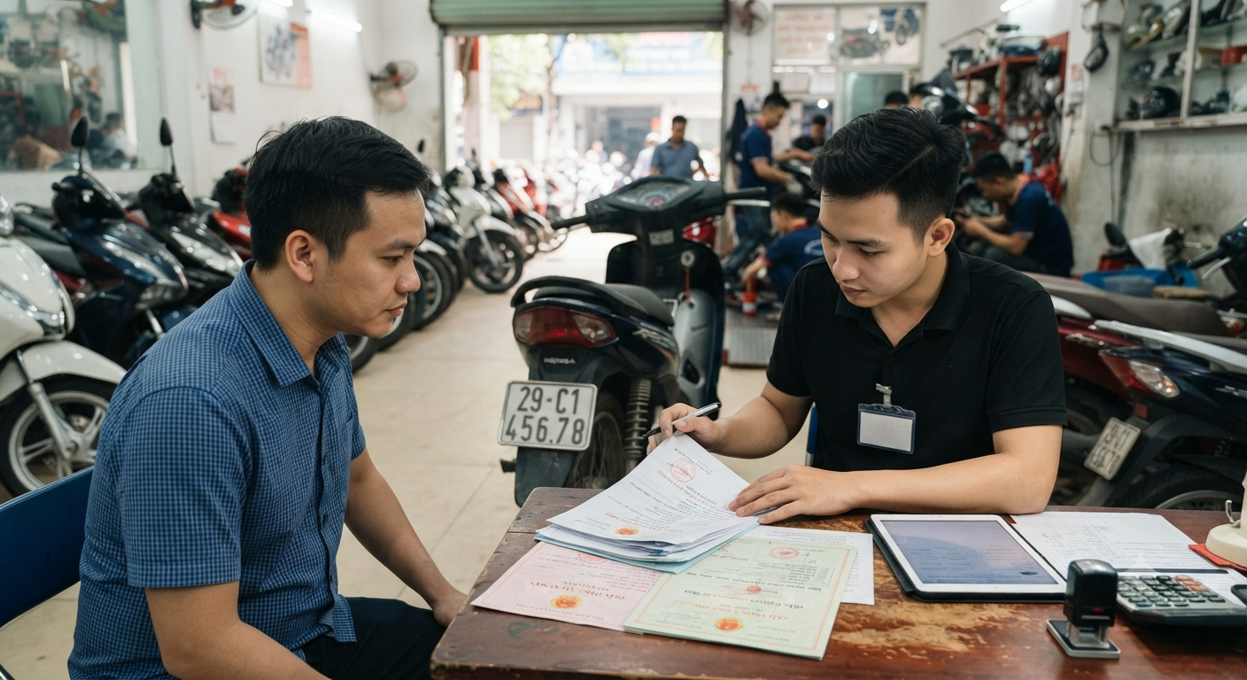 Kiểm tra giấy tờ pháp lý của xe