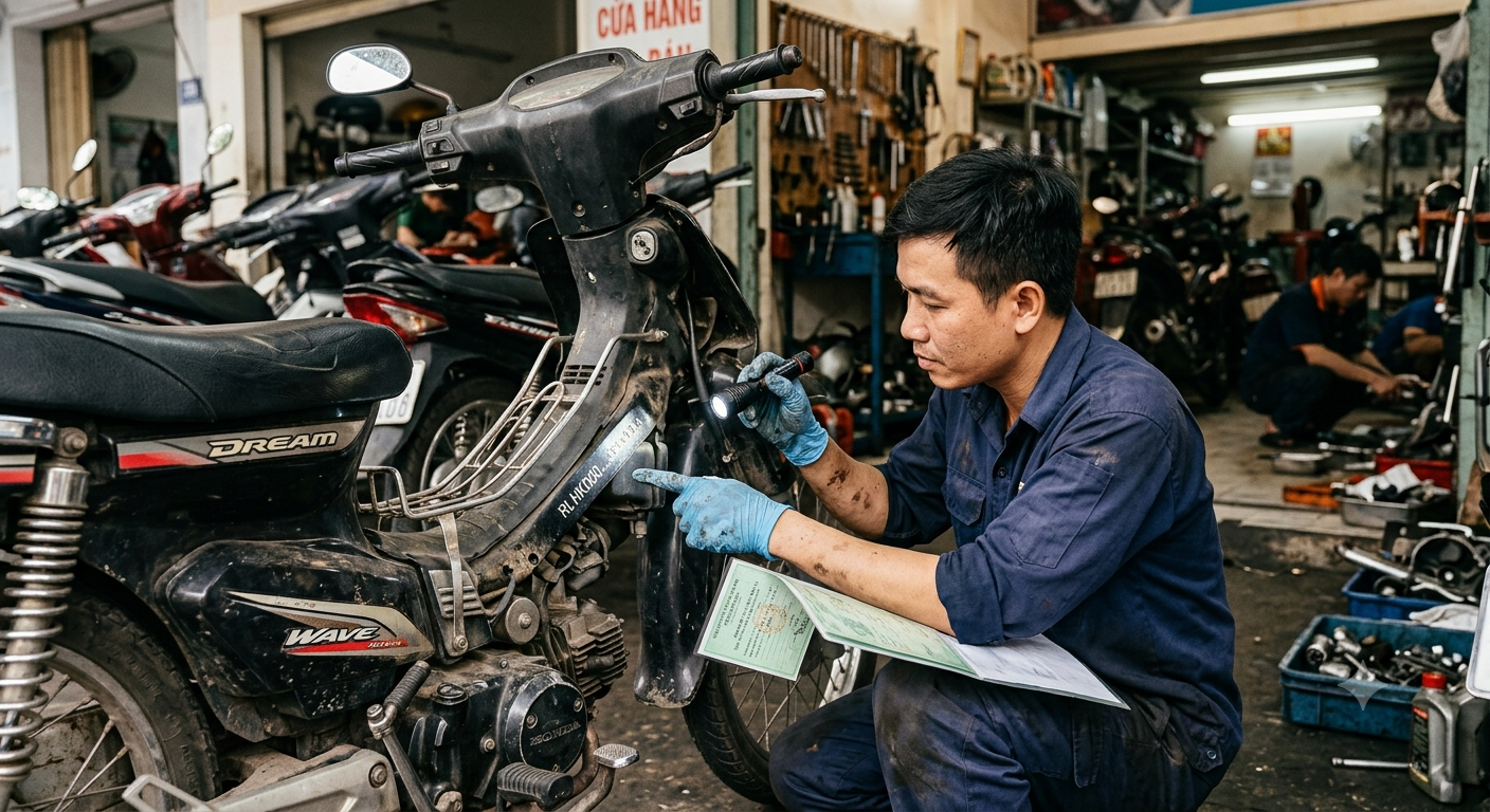 Cách kiểm tra số khung xe máy cũ chính xác nhất